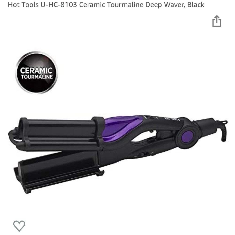 Hot Tools U-HC-8103 Ceramic Tourmaline Deep Waver, Black